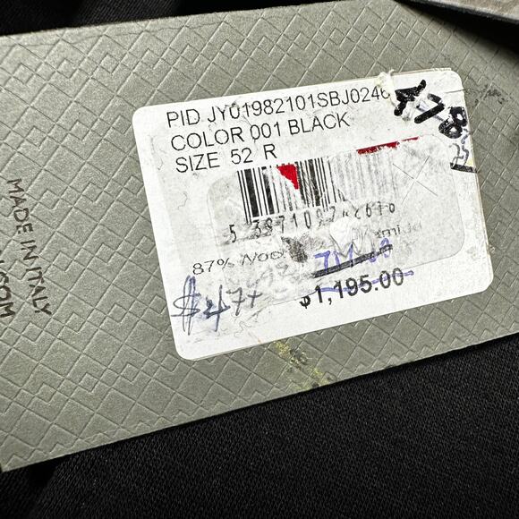 Canali 1934 Black Edition Black Wool Blend Jersey Blazer Men's Size 52R (US 42) - Picture 5 of 11